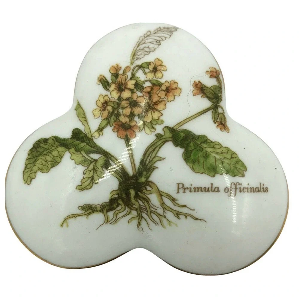 Princess Royale Fine Bone China England Cloverleaf Shaped Trinket Box Floral